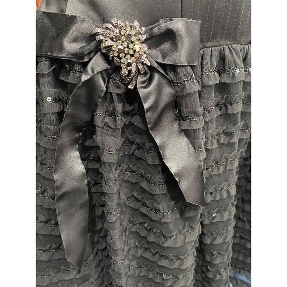 Vintage Jessica McClintock Strapless Cocktail Dress sz 12p - Picture 4 of 9